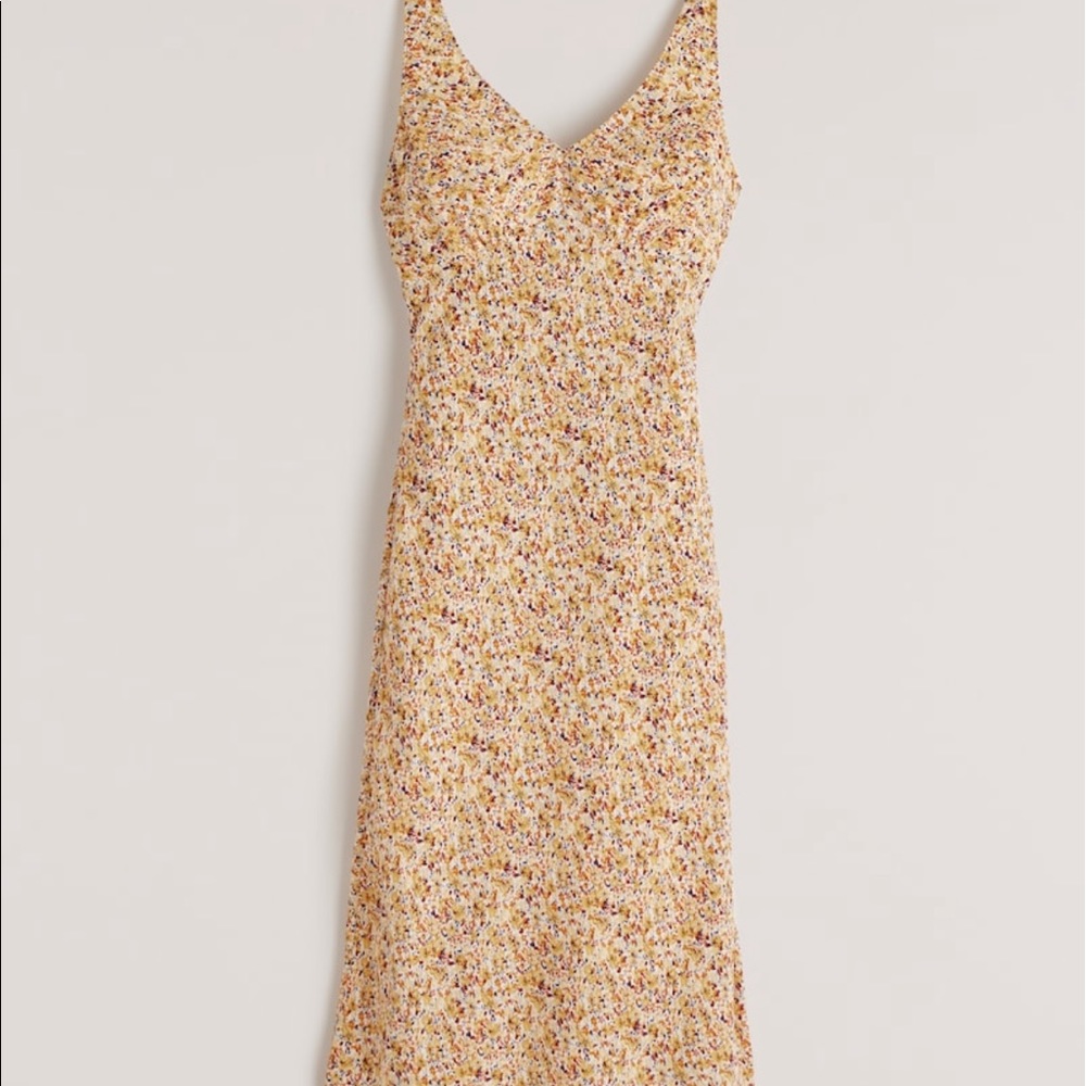 Abercrombie and Fitch faux silk midi dress